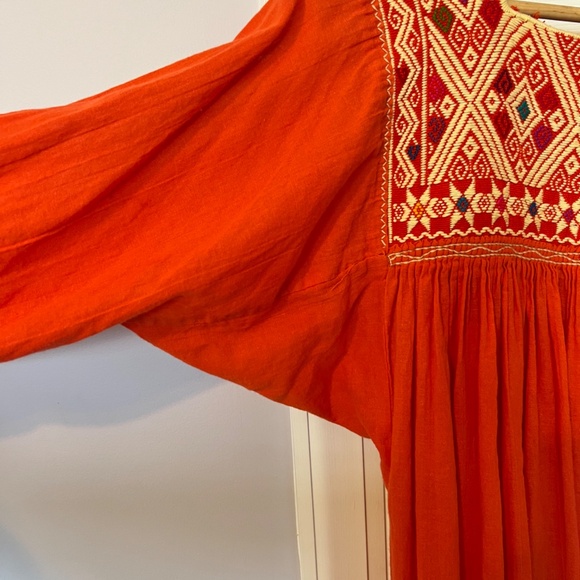 Vintage Mexican Oaxacan Gauze dress Small - Picture 7 of 8